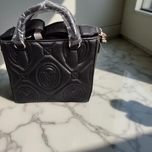 Nww Valentino Orlandi Black Quilted Handbag